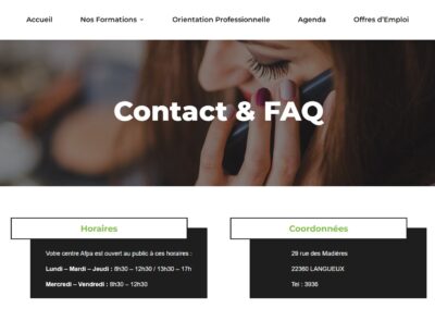 Page contact site AFPA